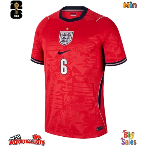 England Marc Guehi #6 Replica Away Stadium Shirt World Cup 2026 Short Sleeve